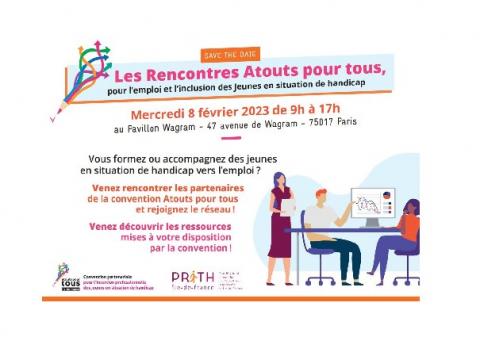 SAVE THE DATE - Les Rencontres Atouts pour tous - à destination des professionnels accompagnants