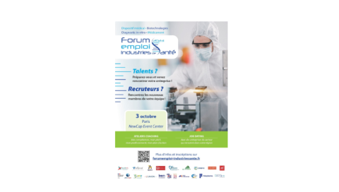 Forum 2023 emploi, industries de santé, le 3 octobre, à Paris, NewCap Event Center.