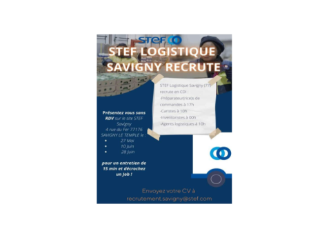 STEF LOGISTIQUE RECRUTE EN CDI