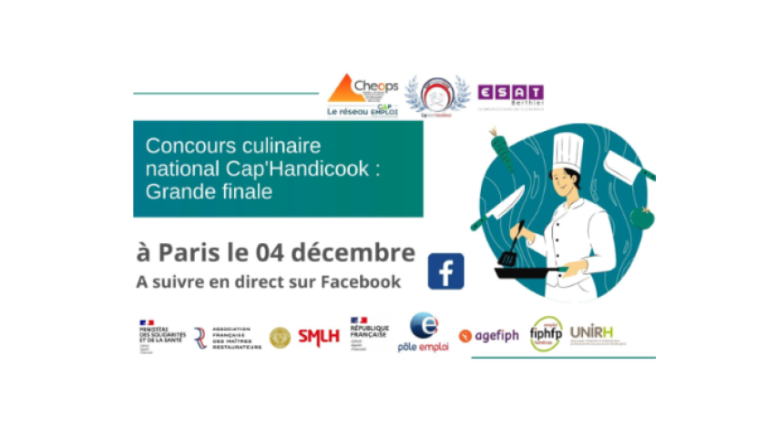 Concours culinaire national Cap-Handicook à Paris le 04 décembre 2023
