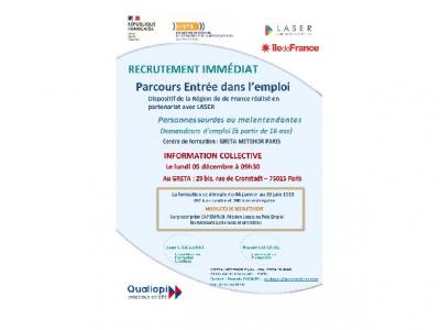 Parcours Entrée dans l'emploi pour personnes sourdes et malentendantes 