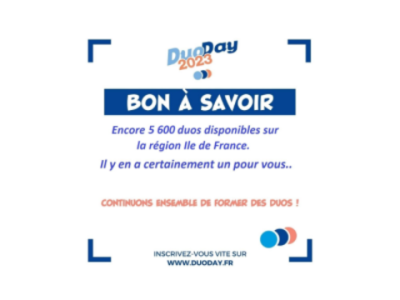 DuoDay 2023, encore 5600 duos disponible sur la région île de France