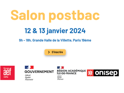 Salon Postbac  12 et 13 janvier 2024 